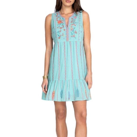 Dress Designer By Johnny Was In Blue, Size: M main image 1